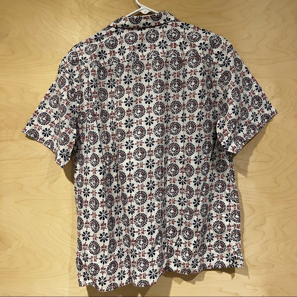 Outerknown Floral Pattern Casual Button Down Shir… - image 3